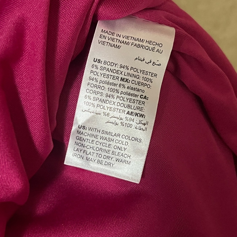 Chicos magenta v-neck 3/4 sleeve shift dress - Picture 11 of 12